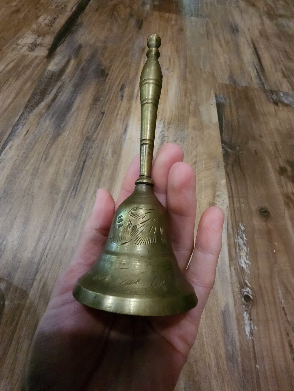 Vintage Brass Etched Bell